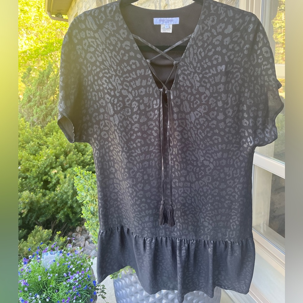 GREAT PLAINS London Minnesota Leopard Print Dress Tunic 4 Like New - Picture 2 of 15